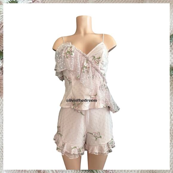 NWOT Majorelle Whitney Shorts & Camisole Princess Pink M Set $249 - Picture 2 of 16